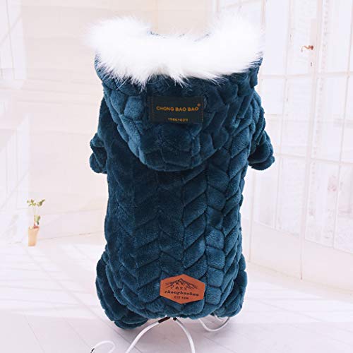 Dog Warm Clothes Pet Clothing Polyester Hoodied Sweatshirts Dog Cat Clothes Plus Plush Puppy Sweater Girl Jacket