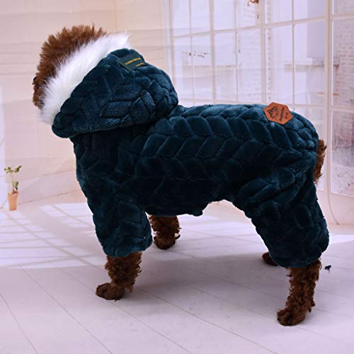 Dog Warm Clothes Pet Clothing Polyester Hoodied Sweatshirts Dog Cat Clothes Plus Plush Puppy Sweater Girl Jacket