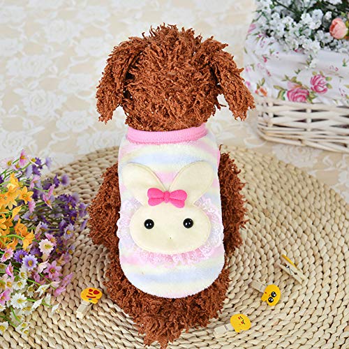 HonpraD Dogs Clothes for Large Dogs Girls Home Jacket Striped Dog Winter Pet Autumn and Pet Clothes Large Female Dog Sweater