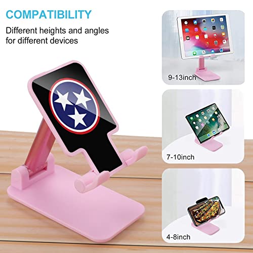 American Tennessee Flag Funny Foldable Desktop Cell Phone Holder Portable Adjustable Stand Desk Accessories