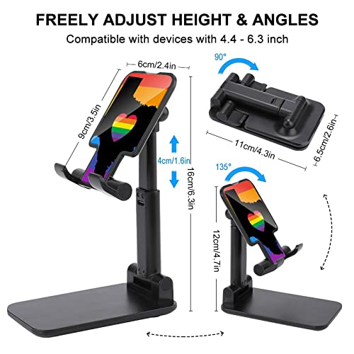 Texas Map LGBT Gay Pride Funny Foldable Desktop Cell Phone Holder Portable Adjustable Stand Desk Accessories