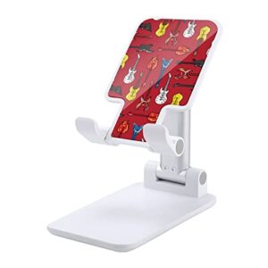 i love guitars funny foldable desktop cell phone holder portable adjustable stand desk accessories