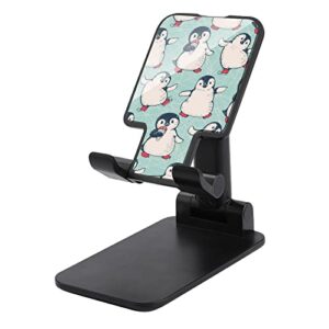 cute penguin funny foldable desktop cell phone holder portable adjustable stand desk accessories