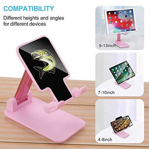 Bass Fishing Funny Foldable Desktop Cell Phone Holder Portable Adjustable Stand Desk Accessories