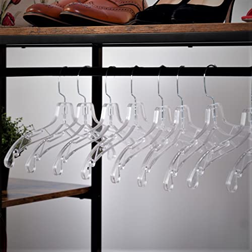 Clear Plastic Hangers 8 Pk Shirt Hangers Crystal for Clothes Hangers Hangers Space Saving Heavy Duty Coat Hangers Closet Hangers Dress Hangers Retail Hangers