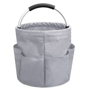 grey shower caddy portable with 8 pockets,large capacity travel shower caddy bag for bathroom college dorm room beach