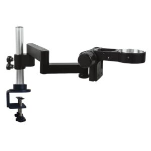 CUREOL Microscope Articulating Arm Rotatable Universal Clamp Stand Stereo Trinocular Microscopio HDMI Camera Lens Phone Repair Tools (Size : 76mm Bk No Clamp)