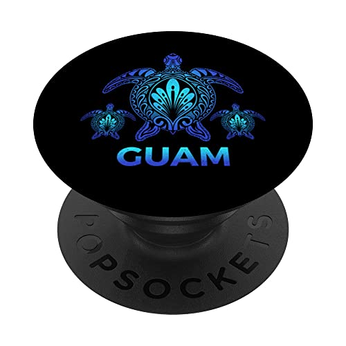 Vintage Guam Ocean Blue Sea Turtle Souvenirs PopSockets Swappable PopGrip