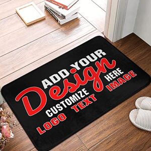 custom doormat welcome door mat personalized photo text image logo non-slip entrance front door mat indoor outdoor rug carpet decor for home bathroom garden office (24 * 16 in / 2 * 1.3 ft)