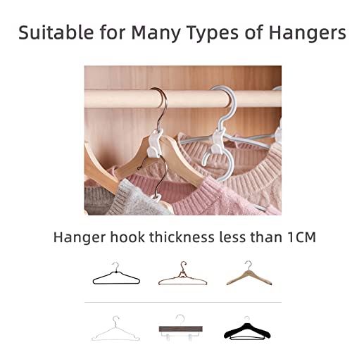 Clothes Hanger Connector Hooks Hangers Cascading Hooks Heavy Duty Connection Hooks Space Saving Hanger Extenders Clips for Clothes for Organizer Closet (60)