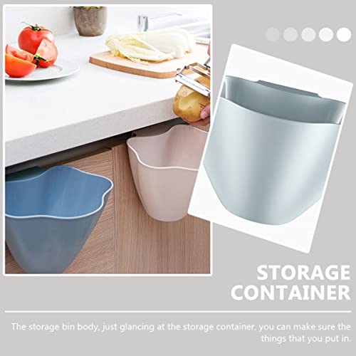 Zerodeko 3pcs Collecting Bins Food Hanging Creative Storage Kitchen Uncovered Office Container Cans Door Blue Basket Containers Bedroom from Bathroom Compost Household Can Trash Sundries