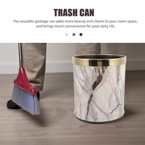 FAVOMOTO Powder Rooms Trash can Garbage can Recycle Trash can Under Desk Living Room Waste Basket Vintage Trash cans Garbage Container bin Kitchen Trash can Small Office Plastic Storage Box