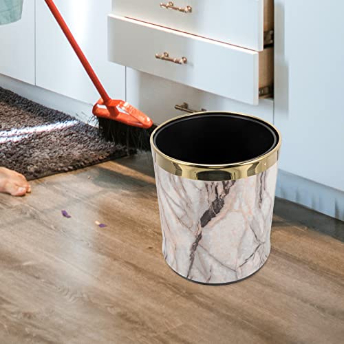 FAVOMOTO Powder Rooms Trash can Garbage can Recycle Trash can Under Desk Living Room Waste Basket Vintage Trash cans Garbage Container bin Kitchen Trash can Small Office Plastic Storage Box