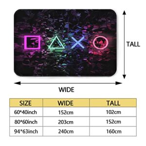 3D Gamer Carpet Decor Large Game Area Rugs Game Printed Living Room Mat Bedroom Gaming Rug for Boys Room Home Non-Slip Crystal Floor Polyester Mat 80x60in