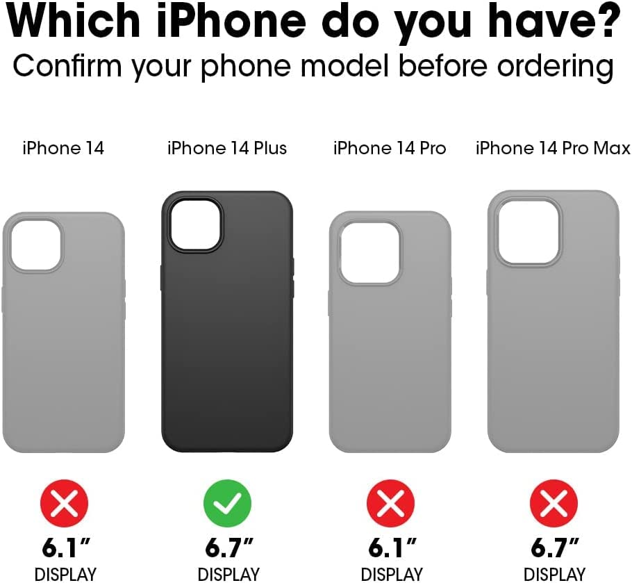 OtterBox Symmetry Series+ Clear Antimicrobial Case with Magsafe for iPhone 14 Plus (Only) - Non-Retail Packaging - Flower Fields (Graphic)