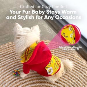Fabulous Fido Dog Hoodie - French Bulldog Clothes, Dog Apparel & Accessories - Cotton Pet Clothes for Dogs with Pocket - Breathable and Skin-Friendly Sweatshirt for Small Dog Breeds, XS Dog Clothes