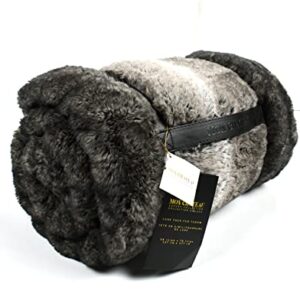 Mon Chateau Luxury Collection Faux Fur Throw/Blanket - 50" x 70", Kodiak Brown