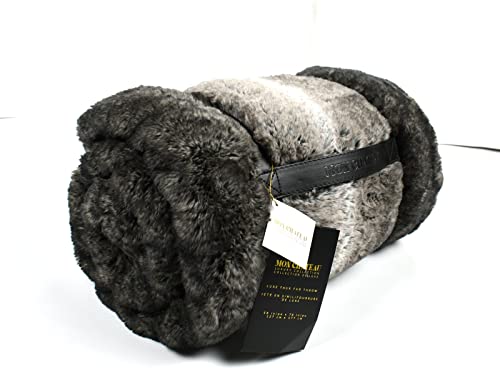 Mon Chateau Luxury Collection Faux Fur Throw/Blanket - 50" x 70", Kodiak Brown