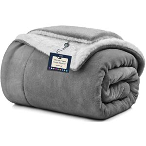 belador throw blanket - fleece blankets twin size 60"x80" - soft blanket with sherpa reverse fluff- travel blanket for bed, anti-static blankets & throws- lightweight blanket, cozy fuzzy couch blanket