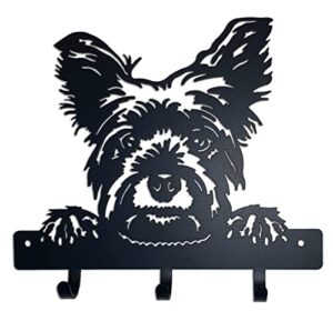 key holder for wall mount with 3 hooks (yorkie)