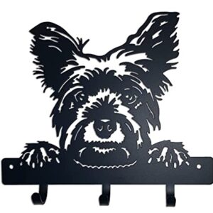 Key Holder for Wall Mount with 3 Hooks (Yorkie)