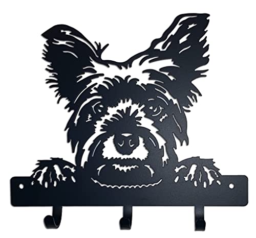 Key Holder for Wall Mount with 3 Hooks (Yorkie)