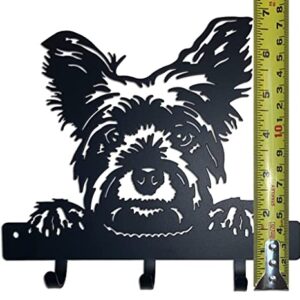 Key Holder for Wall Mount with 3 Hooks (Yorkie)