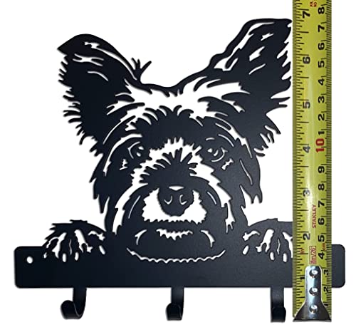 Key Holder for Wall Mount with 3 Hooks (Yorkie)