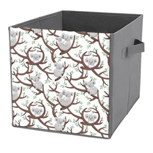 funny cartoon koalas large cubes storage bins collapsible canvas storage box closet organizers for shelves