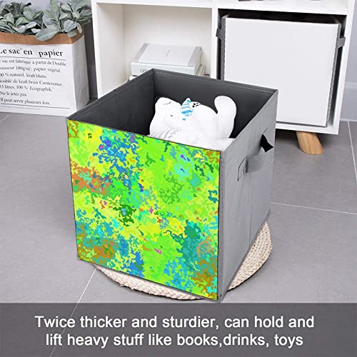 Abstract Colorful Camouflage Large Cubes Storage Bins Collapsible Canvas Storage Box Closet Organizers for Shelves