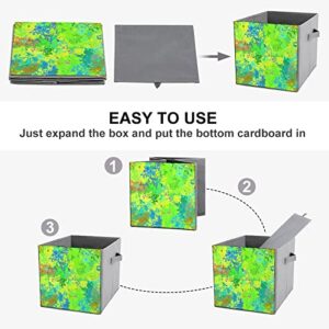 Abstract Colorful Camouflage Large Cubes Storage Bins Collapsible Canvas Storage Box Closet Organizers for Shelves