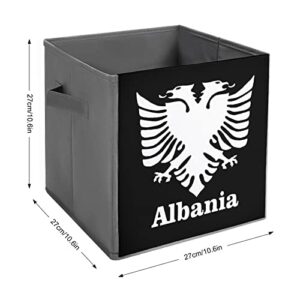 Albania Eagle Large Cubes Storage Bins Collapsible Canvas Storage Box Closet Organizers for Shelves