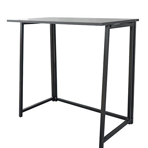 HAINEW Computer Desk Folding Desk Collapsible Gaming Desk Small Desk for Small Spaces Space Saving Computer Table Writing Workstation for Home Office, Black, 31.5" L x 17.72" W x 29.33" H