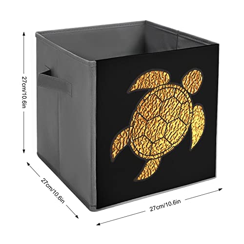 Sea Turtle Large Cubes Storage Bins Collapsible Canvas Storage Box Closet Organizers for Shelves