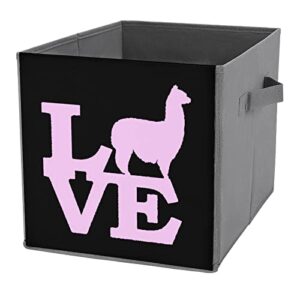 love alpaca large cubes storage bins collapsible canvas storage box closet organizers for shelves