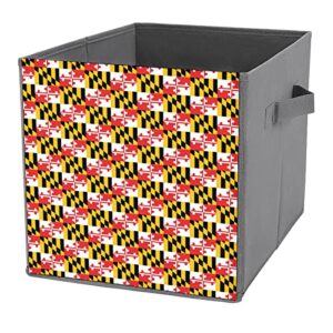 maryland flag large cubes storage bins collapsible canvas storage box closet organizers for shelves