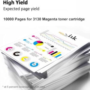 SAIBOYA 3130 Toner Cartridge Remanufactured High Yield Magenta Toner Replacement for Dell 3130 3130CN 3130CND 330-1198 330-1199 330-1200 330-1204 Printers(1 Pack
