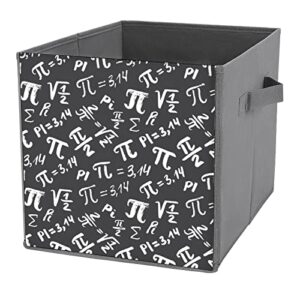 pi math science pattern large cubes storage bins collapsible canvas storage box closet organizers for shelves