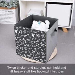 Pi Math Science Pattern Large Cubes Storage Bins Collapsible Canvas Storage Box Closet Organizers for Shelves