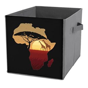 african safari giraffe large cubes storage bins collapsible canvas storage box closet organizers for shelves