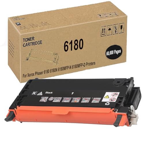 SAIBOYA Phaser 6180 Black Toner Cartridge Remanufactured High Capacity 113R00723 Replacement for Xerox Phaser 6180 6180N 6180MFP-N 6180MFP-D Printers.