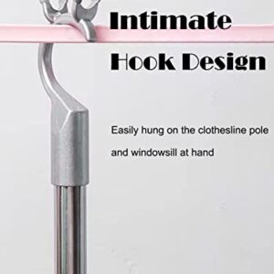 Closet Hanger Reacher Pole with Aluminum Alloy U-shaped Fork Head 56" Adjustable Extend Hook Pole for Closet Rod, Shelf Pole, Ceiling Pole