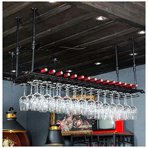 Ceiling Stylish Simplicity Wine Bottle Rack Stylish Simplicity Industrial Metal Retro Stylish Simplicity Down Home Glass Goblet Rack Kitchen Cutlery Bottle Holder Adjustable Height Bar Floating Wine