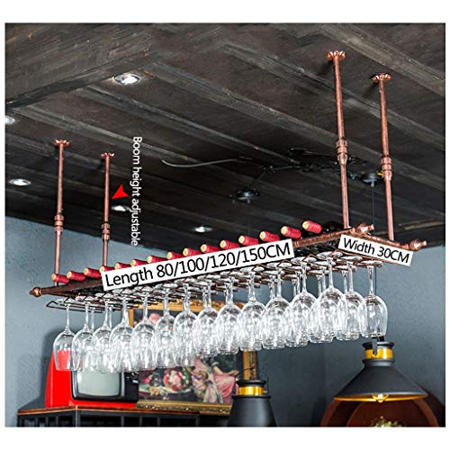 Ceiling Stylish Simplicity Wine Bottle Rack Stylish Simplicity Industrial Metal Retro Stylish Simplicity Down Home Glass Goblet Rack Kitchen Cutlery Bottle Holder Adjustable Height Bar Floating Wine