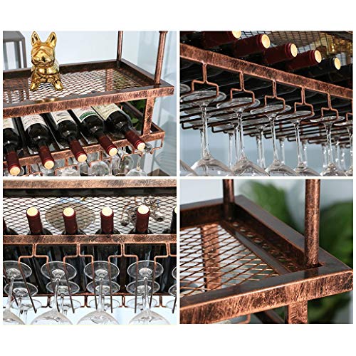 Stylish Simplicity Ceiling Stylish Simplicity Wine Rack Simple Craft Retro Creative Display Goblet Storage Wine Rack Household Goblet Bracket Restaurant Kitchen Bar Floating Wine Rack (Black 120 * 30