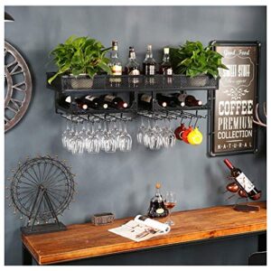 wall-mounted wine glass holder vintage stylish simplicity industrial stylish simplicity goblet rack kitchen cutlery bottle holder creative decoration wine glass holder bar floating wine rack (bronze