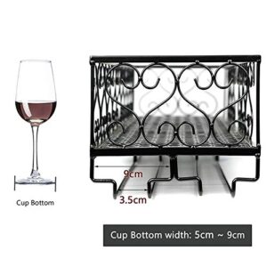 Stylish Simplicity Industrial Metal Wall-Mounted Wine Glass Holder Black Vintage Stylish Simplicity Champagne Glass Wine Glass Goblet Holder 80X20Cm Can Hold 16 Bottles of Wine Display Stand, PIBM