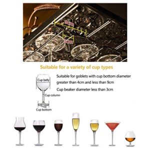 Vintage Stylish Simplicity Wine Glass Holder Creative Display Simple Inverted Living Room Home High Glass Holder Wine Glass Holder Adjustable Height Restaurant Bar Floating Wine Rack (Bronze 100 * 30