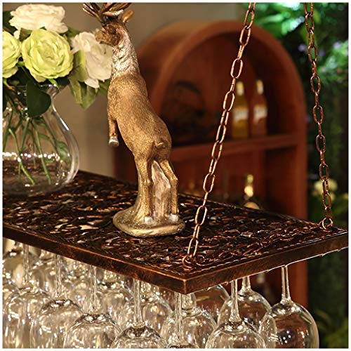 Vintage Stylish Simplicity Wine Glass Holder Creative Display Simple Inverted Living Room Home High Glass Holder Wine Glass Holder Adjustable Height Restaurant Bar Floating Wine Rack (Bronze 100 * 30