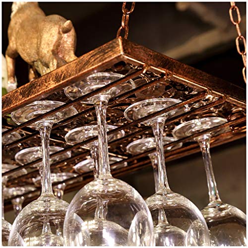 Vintage Stylish Simplicity Wine Glass Holder Creative Display Simple Inverted Living Room Home High Glass Holder Wine Glass Holder Adjustable Height Restaurant Bar Floating Wine Rack (Bronze 100 * 30